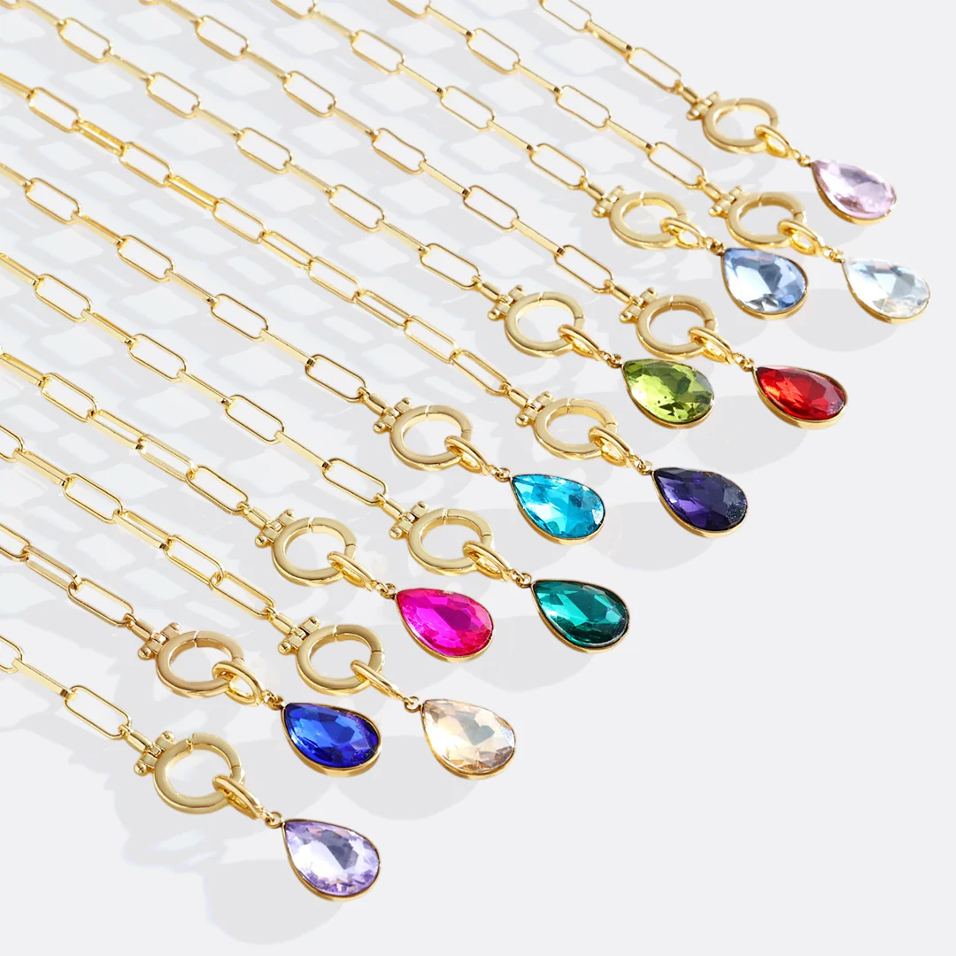 Teardrop Birthstone Charm - Image 80