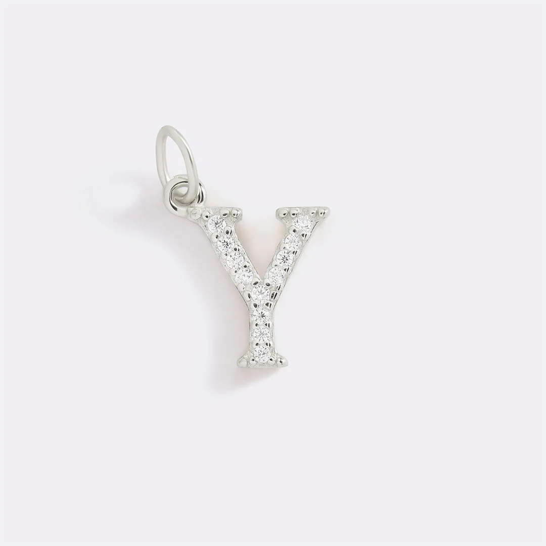Dainty Pave Initial Charm - Image 108