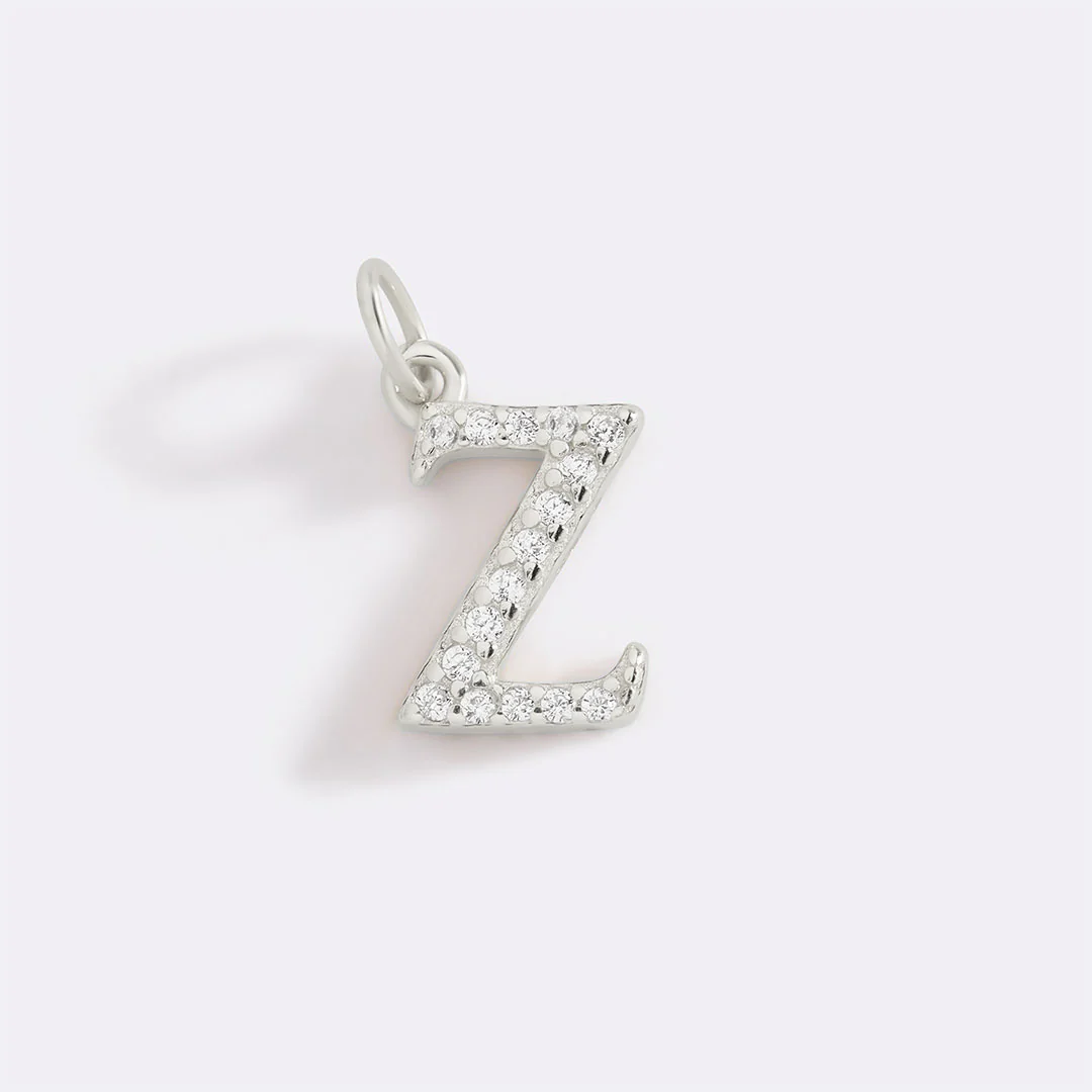 Dainty Pave Initial Charm - Image 109