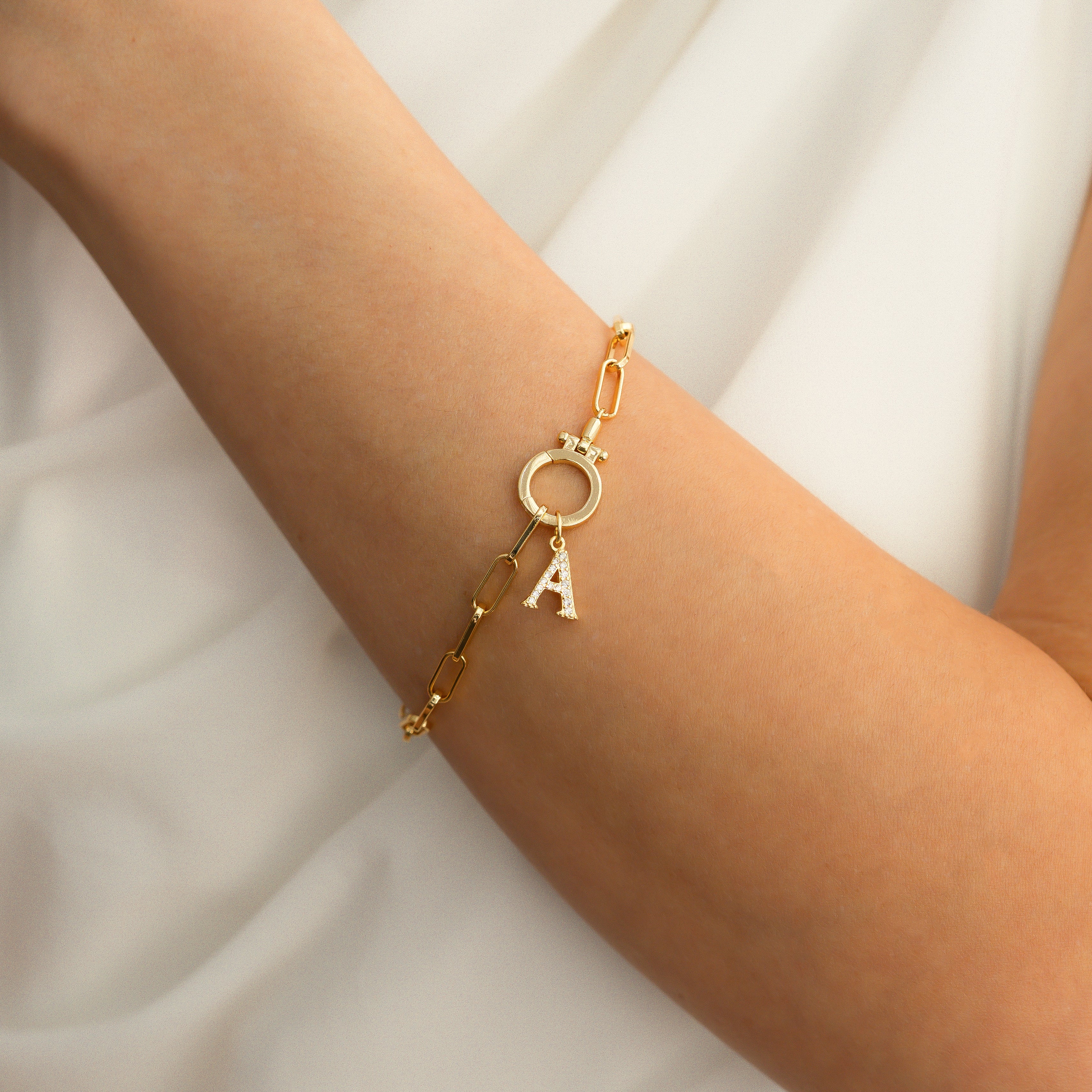 Dainty Pave Initial Charm - Image 110