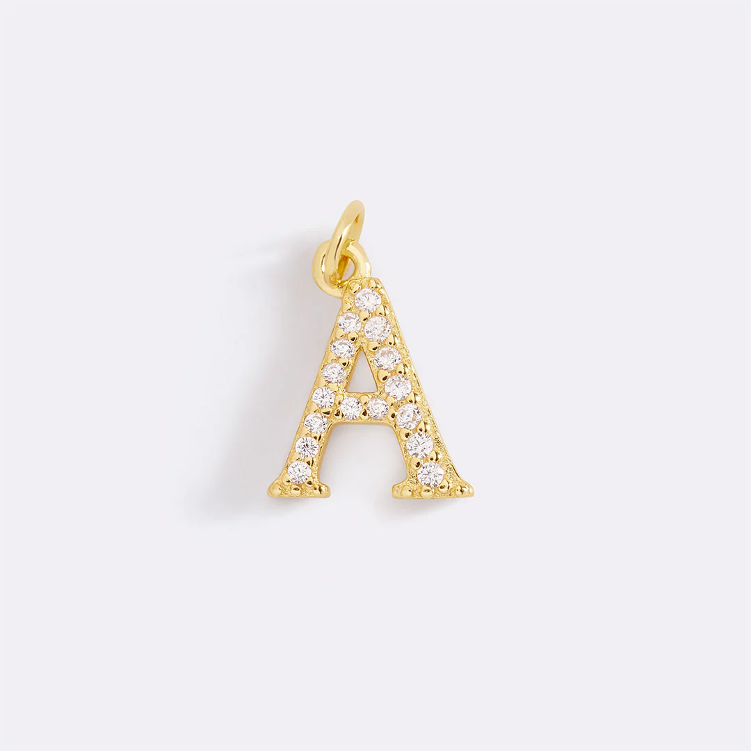 Dainty Pave Initial Charm - Image 57