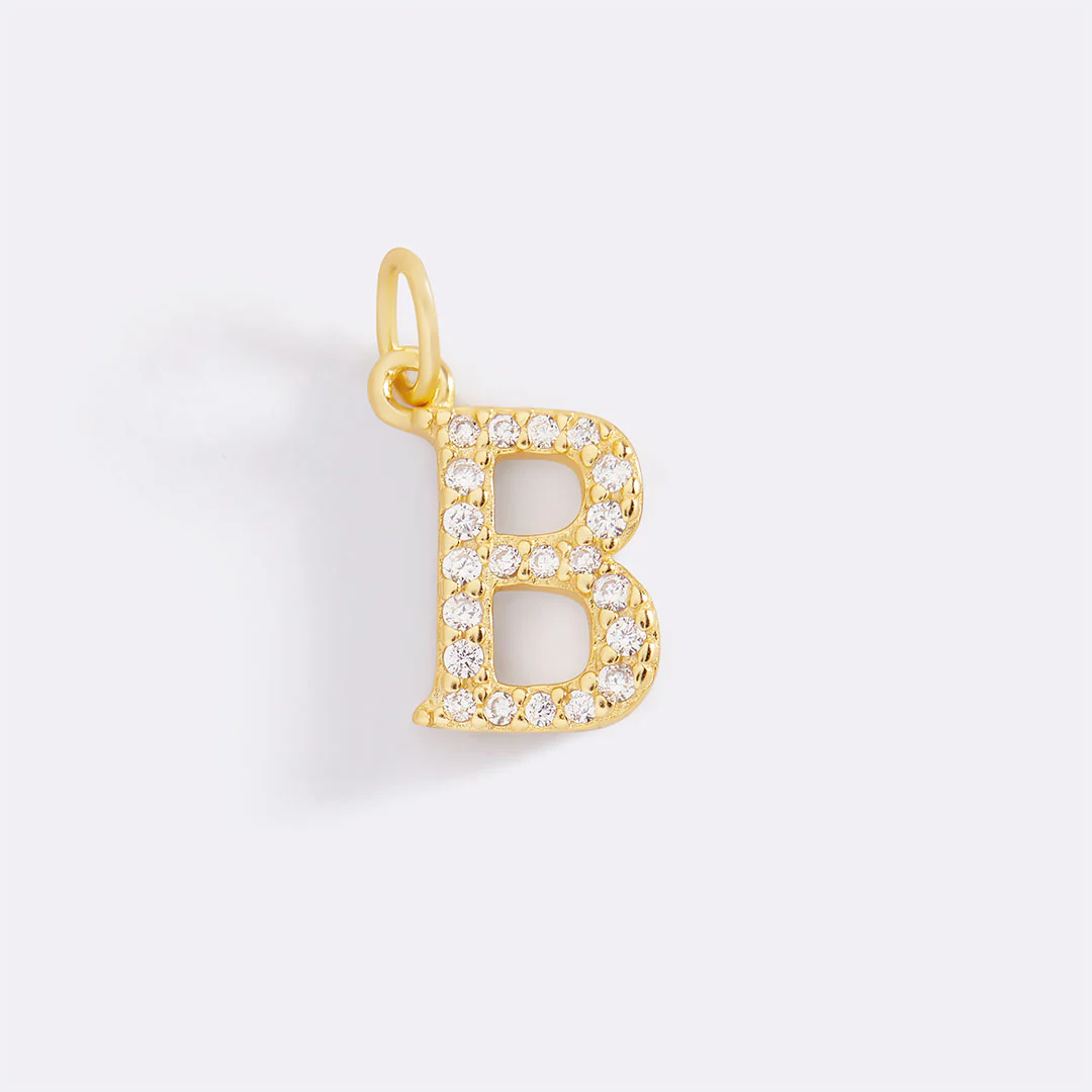 Dainty Pave Initial Charm - Image 58