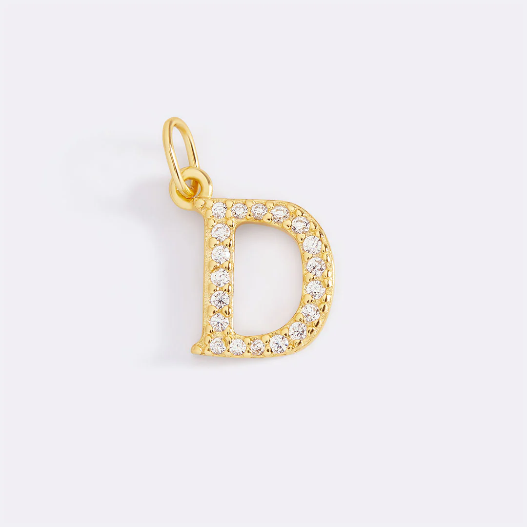 Dainty Pave Initial Charm - Image 59