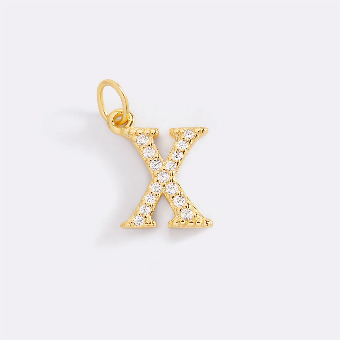 Dainty Pave Initial Charm - Image 78
