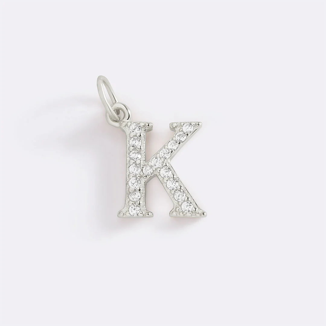 Dainty Pave Initial Charm - Image 94