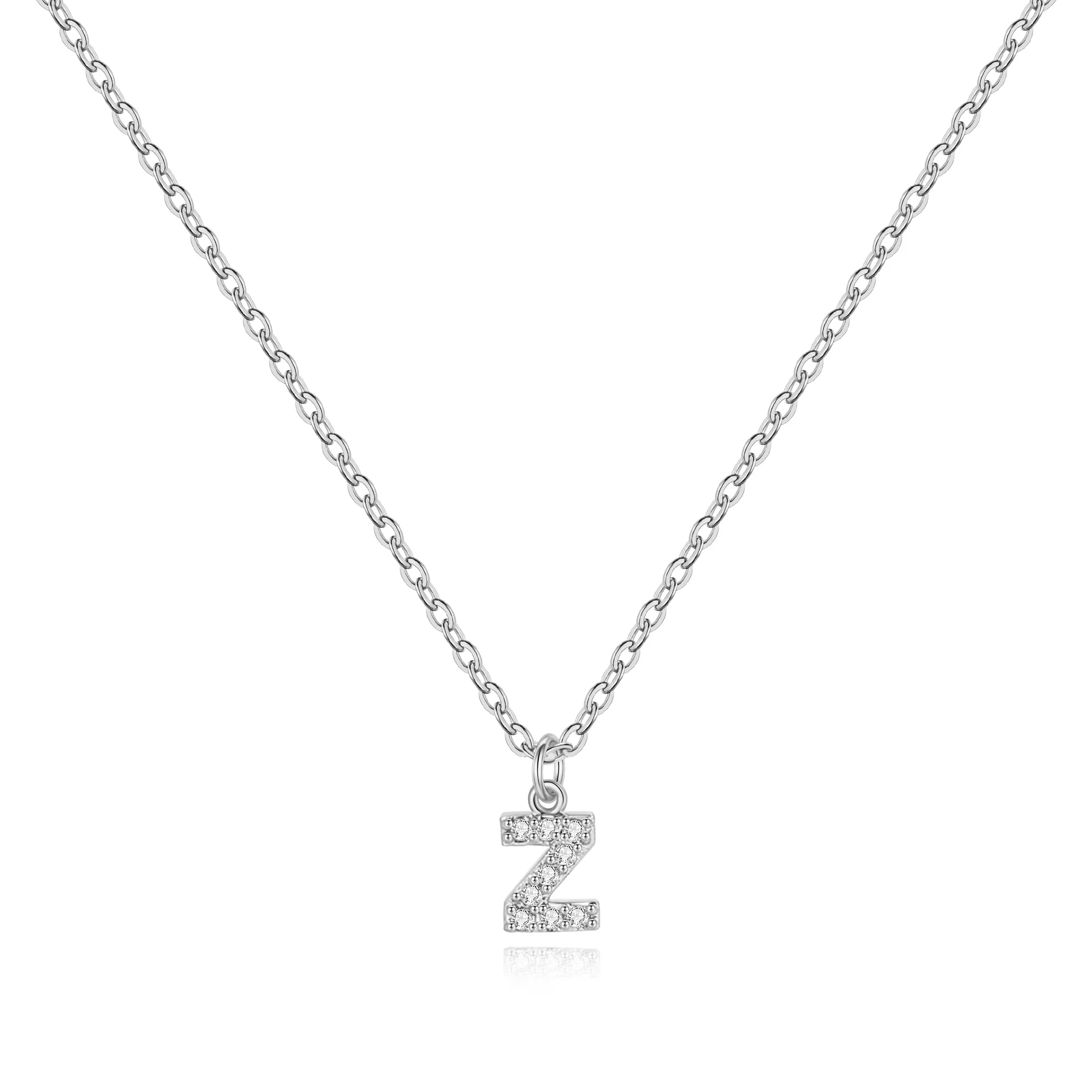 Pavé Uppercase Initial Necklace - Image 72