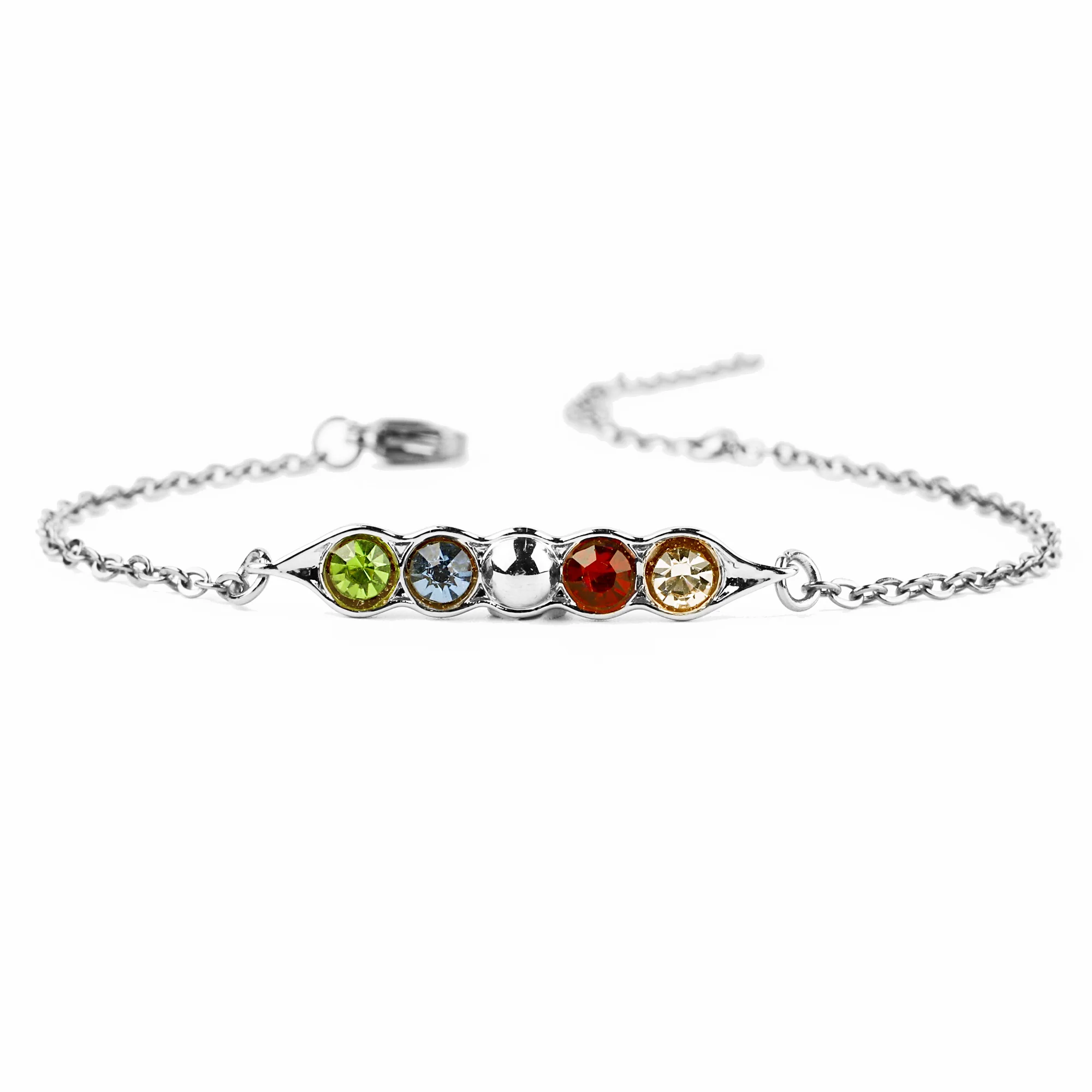 Peas in a Pod Birthstone Bracelet - Image 14