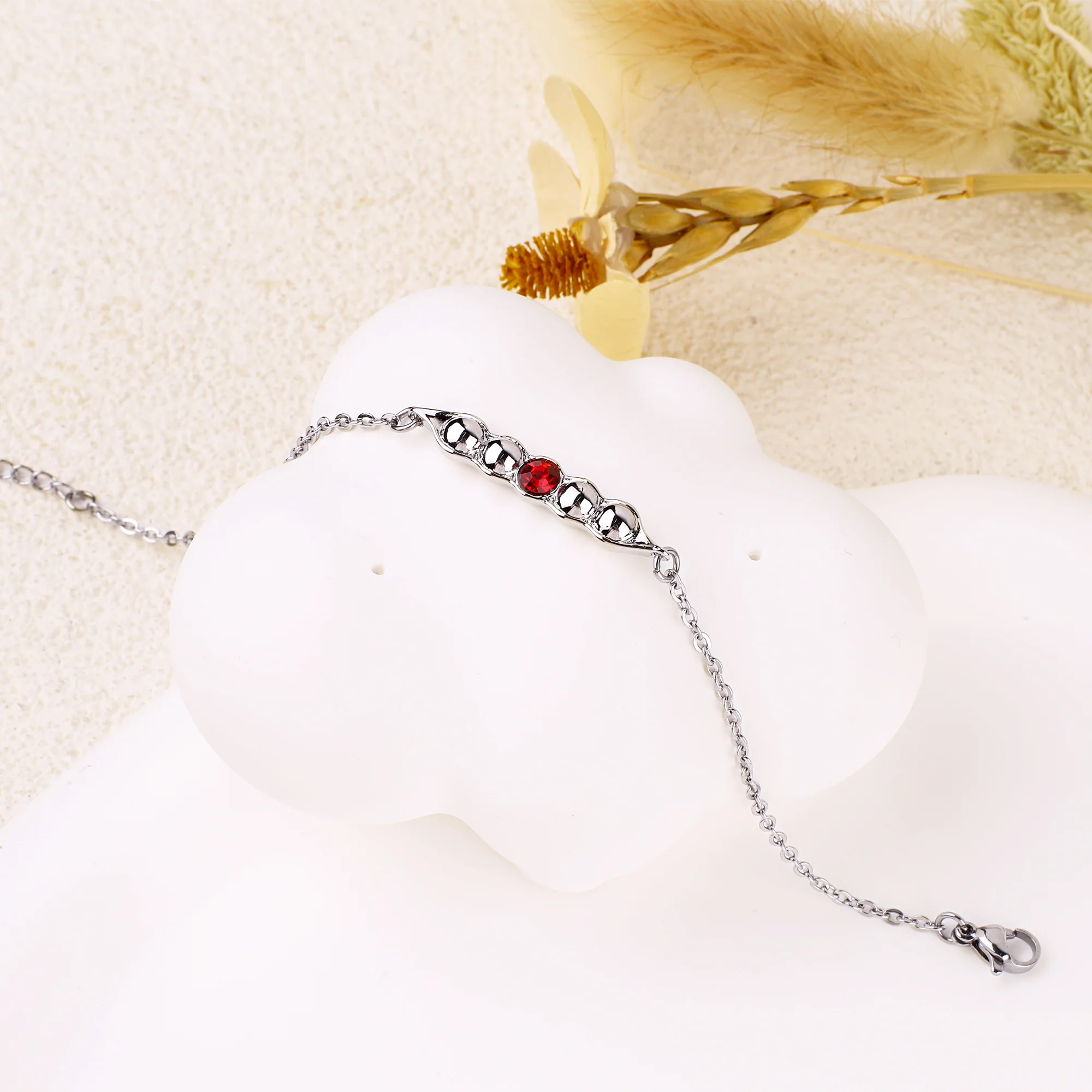 Peas in a Pod Birthstone Bracelet - Image 16