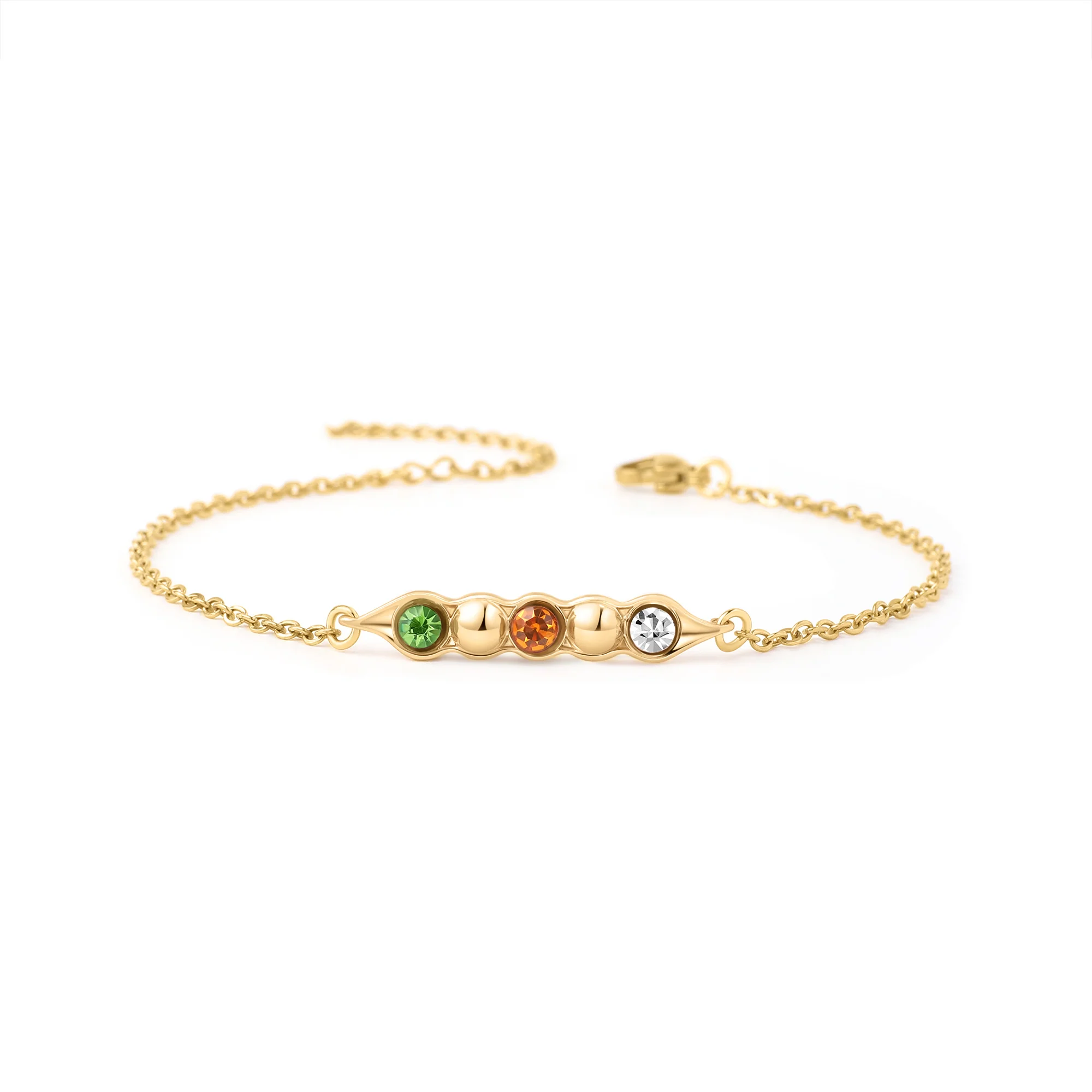 Peas in a Pod Birthstone Bracelet - Image 25
