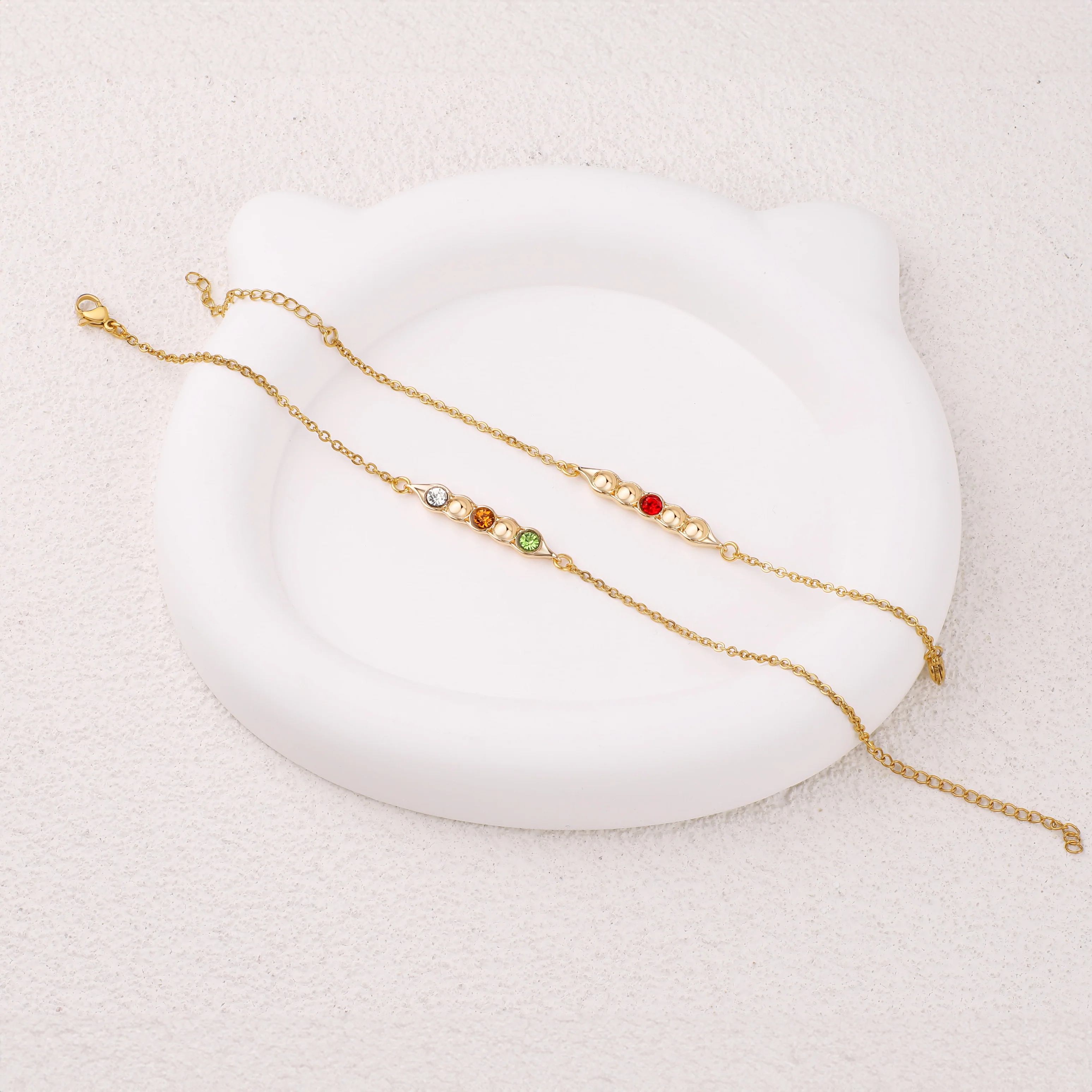 Peas in a Pod Birthstone Bracelet - Image 29