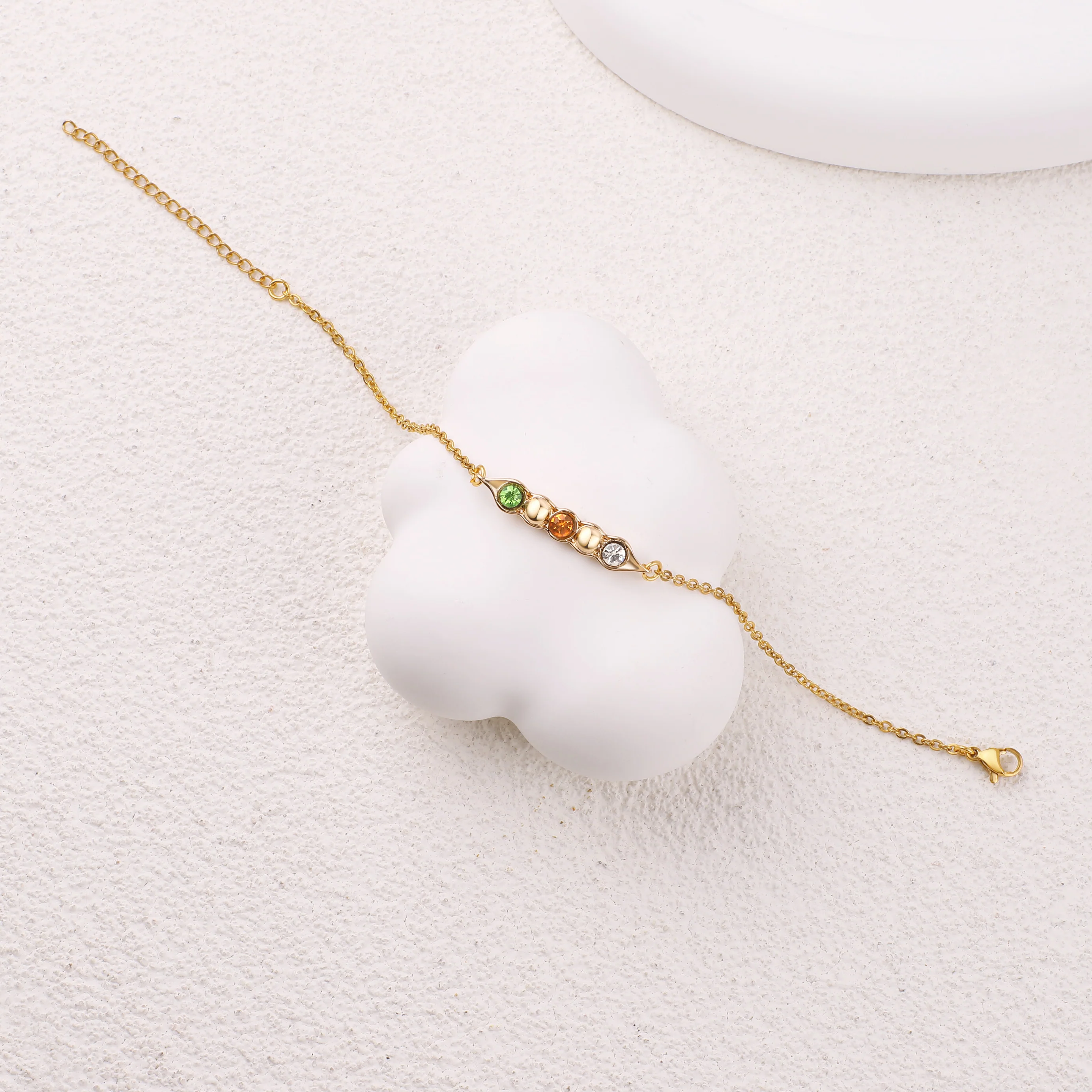 Peas in a Pod Birthstone Bracelet - Image 34