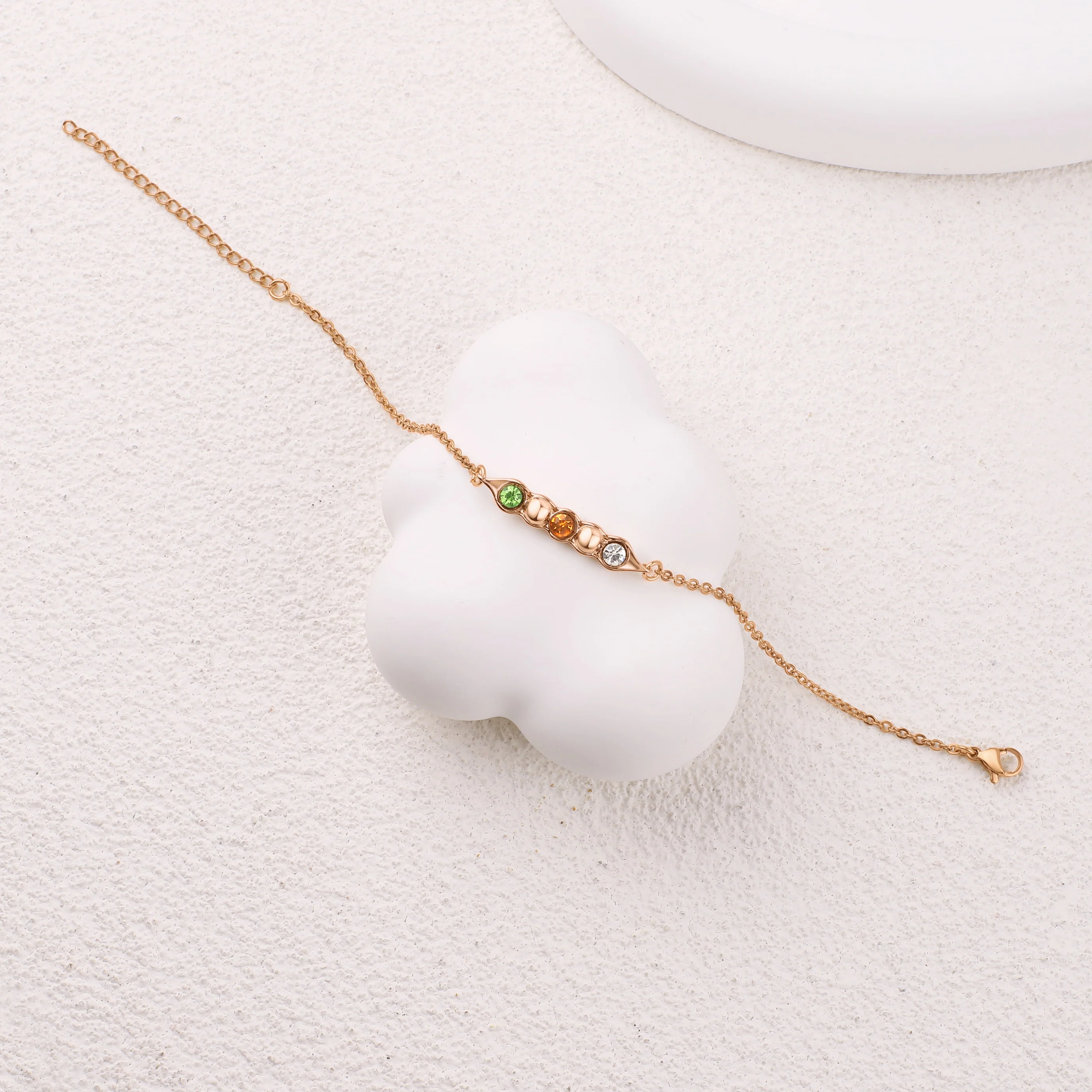 Peas in a Pod Birthstone Bracelet - Image 35
