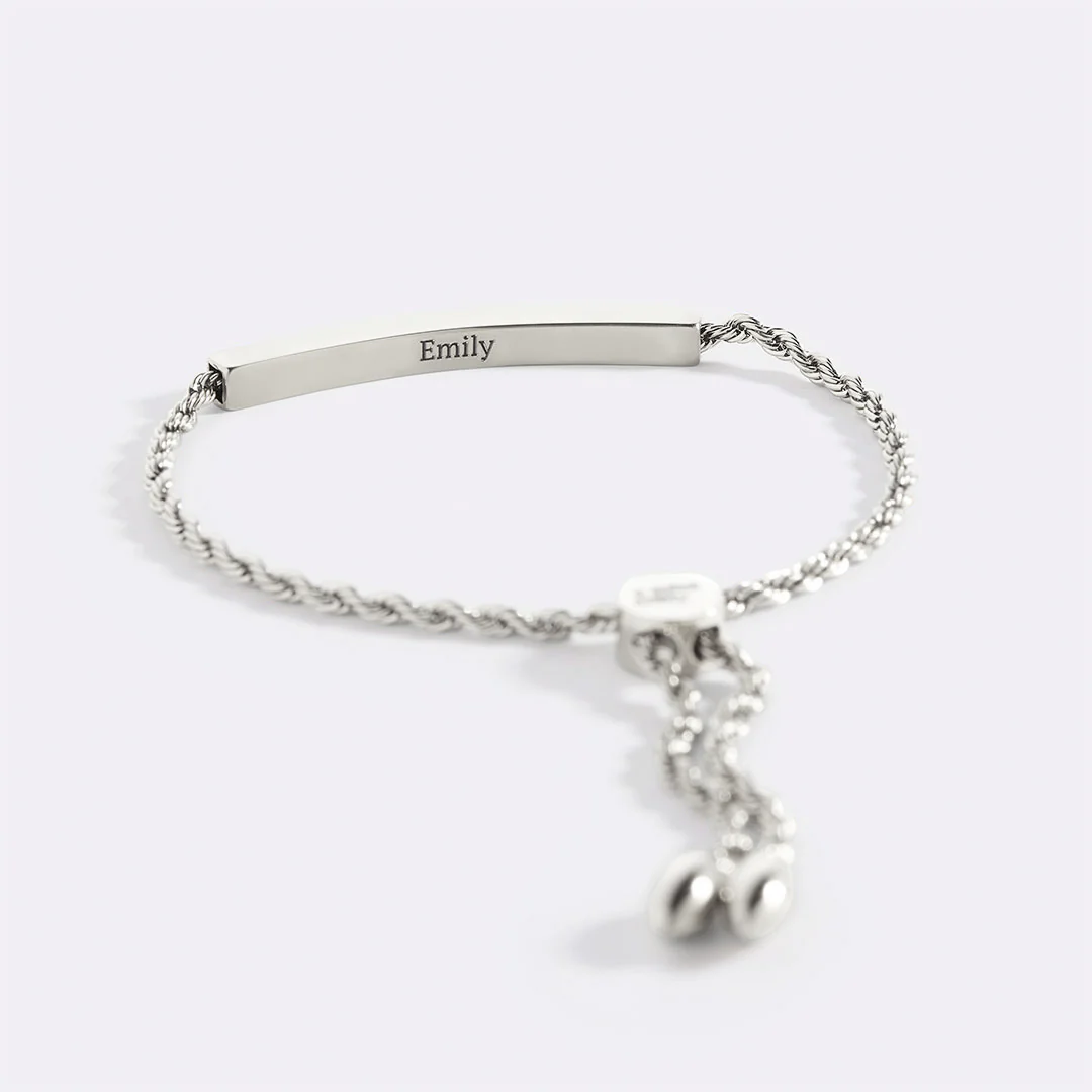 Personalized Bar Chain Bracelet - Image 13