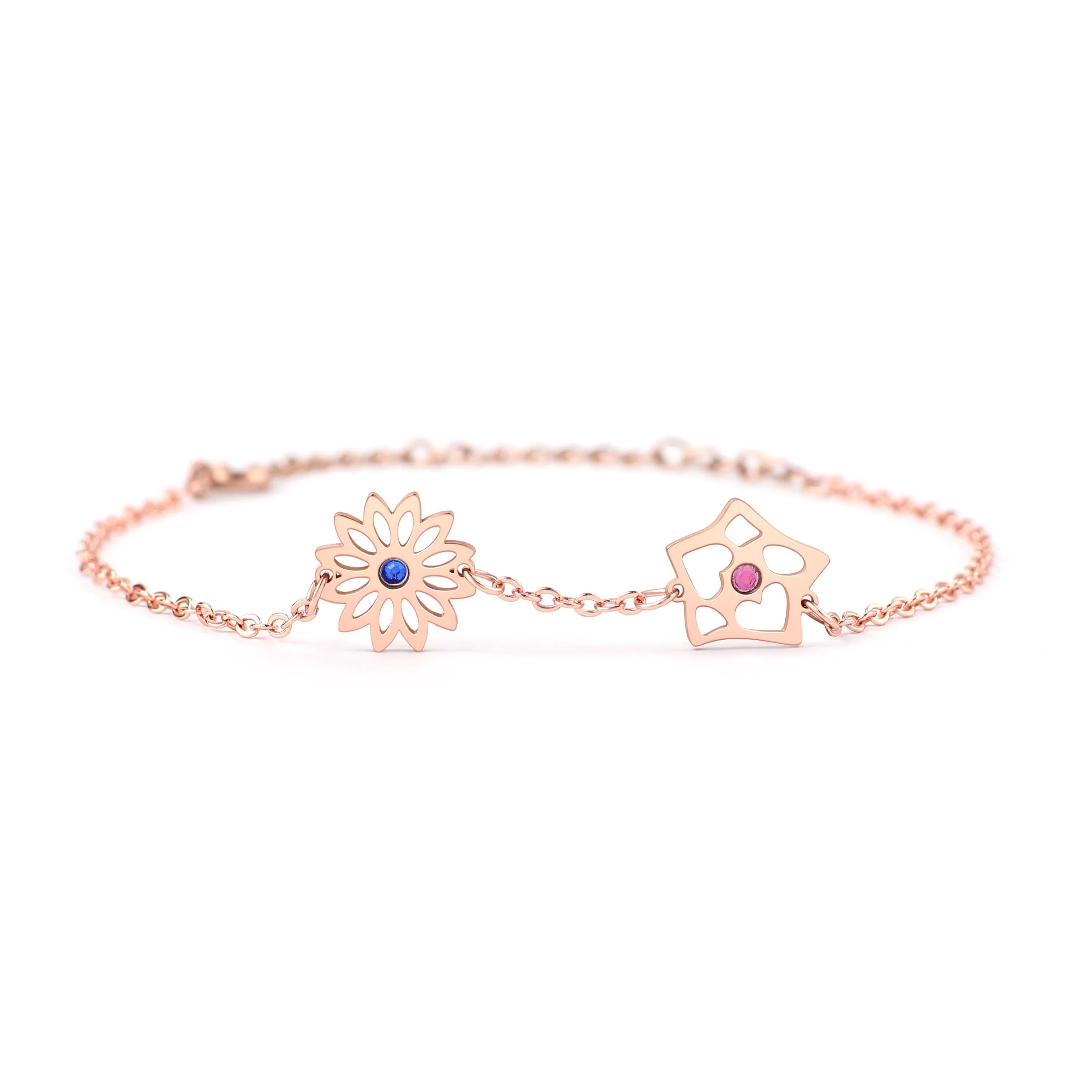 Personalized Birth Flower Charm Bracelet - Image 13