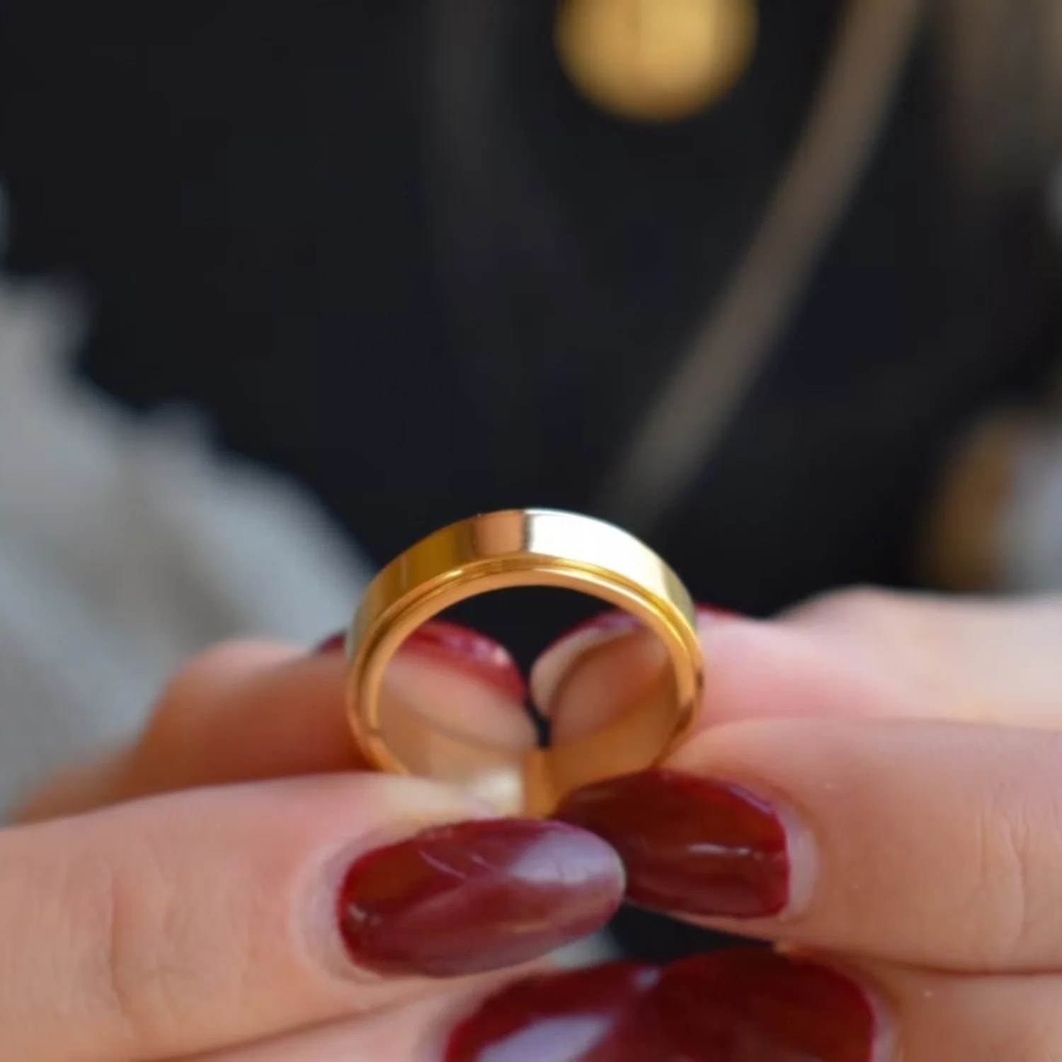 Personalized Classic Block Fidget Ring - Image 5