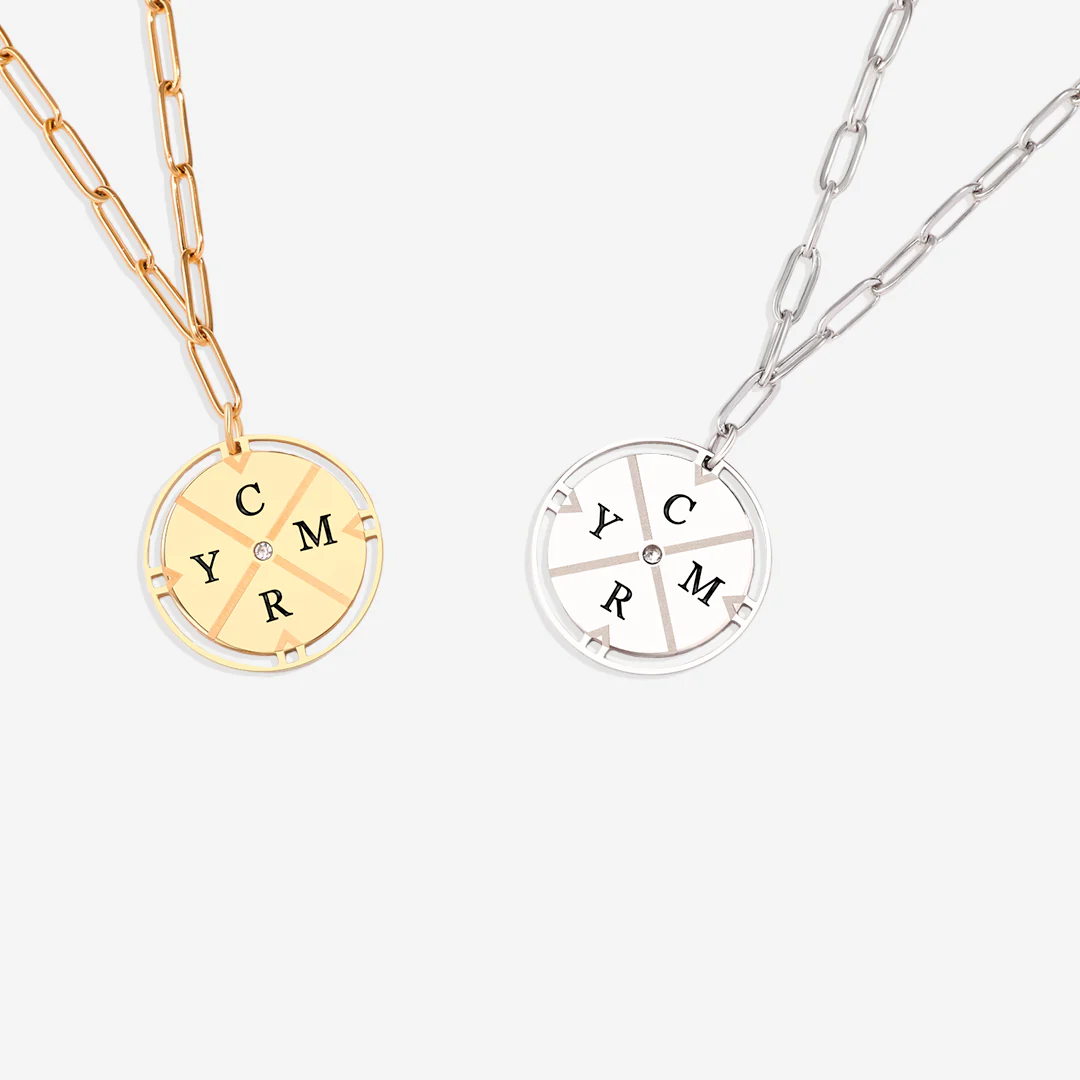 Personalized Compass Pendant Necklace - Image 7