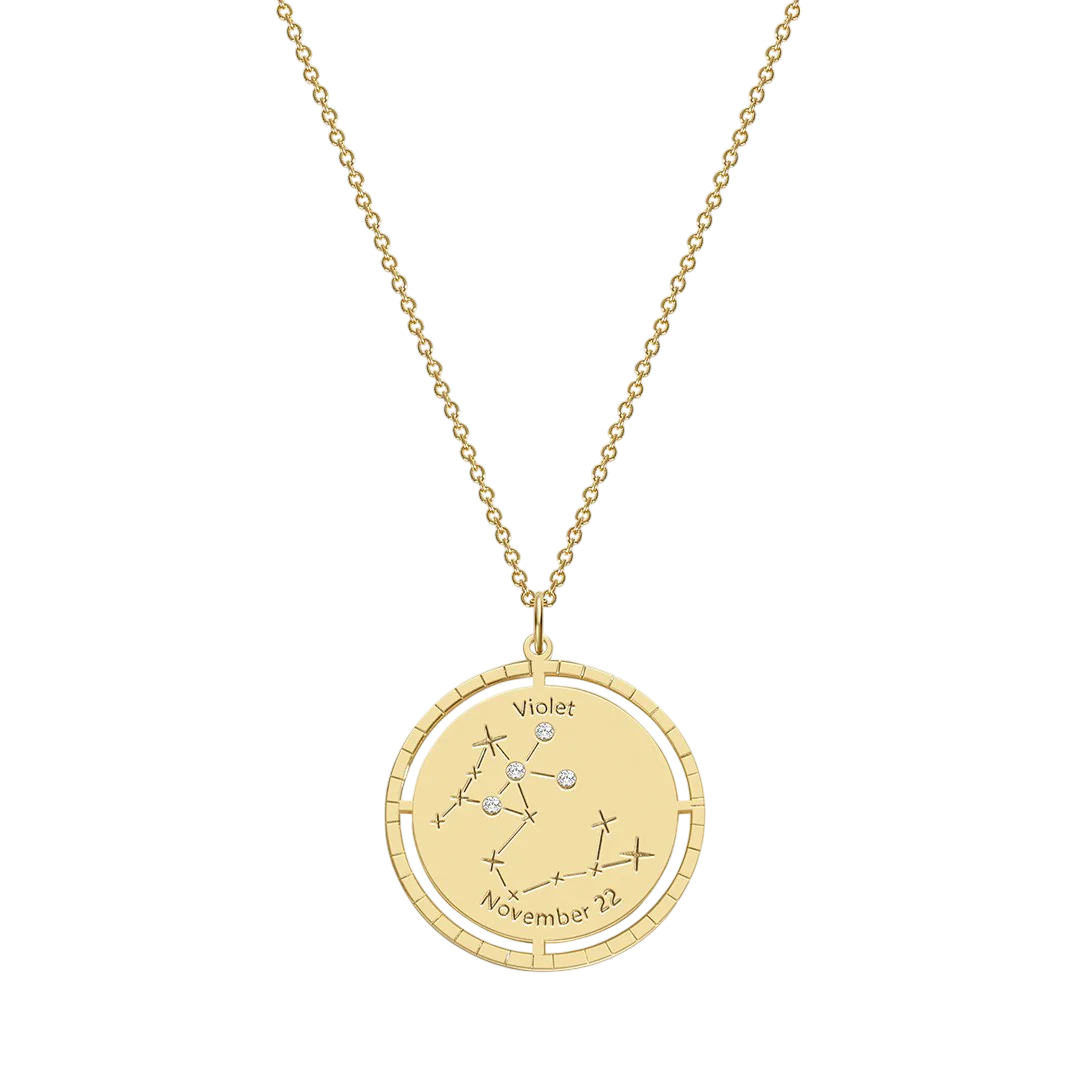 Personalized Constellation Pendant Necklace - Image 4
