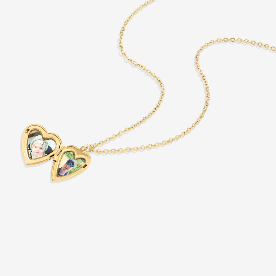 Personalized Heart Locket Necklace - Image 6