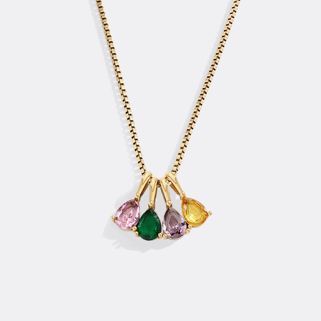 Personalized Multi-Birthstone Necklace - Image 6
