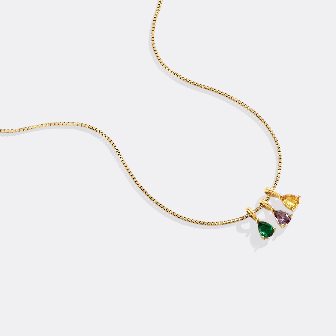 Personalized Multi-Birthstone Necklace - Image 7
