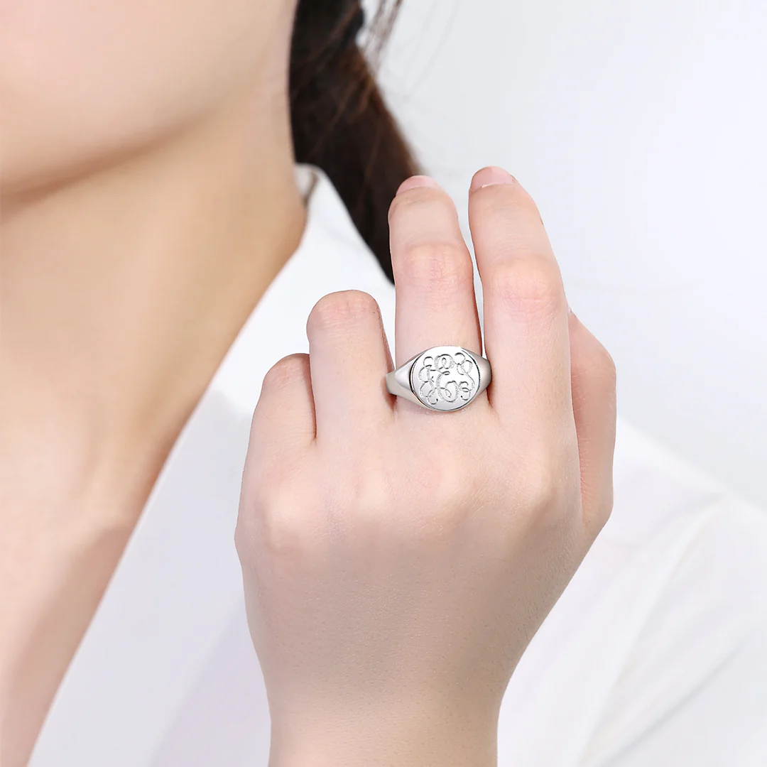 Monogram Signet Ring - Image 5