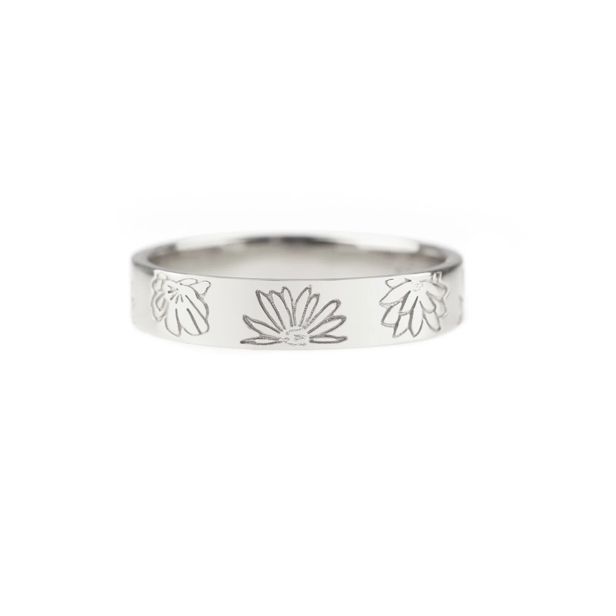 Personalized Stamped Flower Ring - Image 14