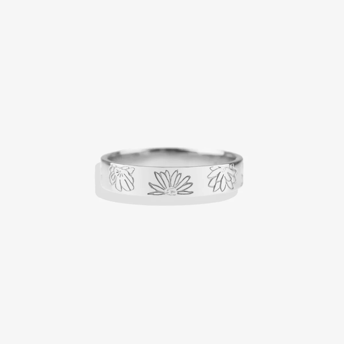 Personalized Stamped Flower Ring - Image 23