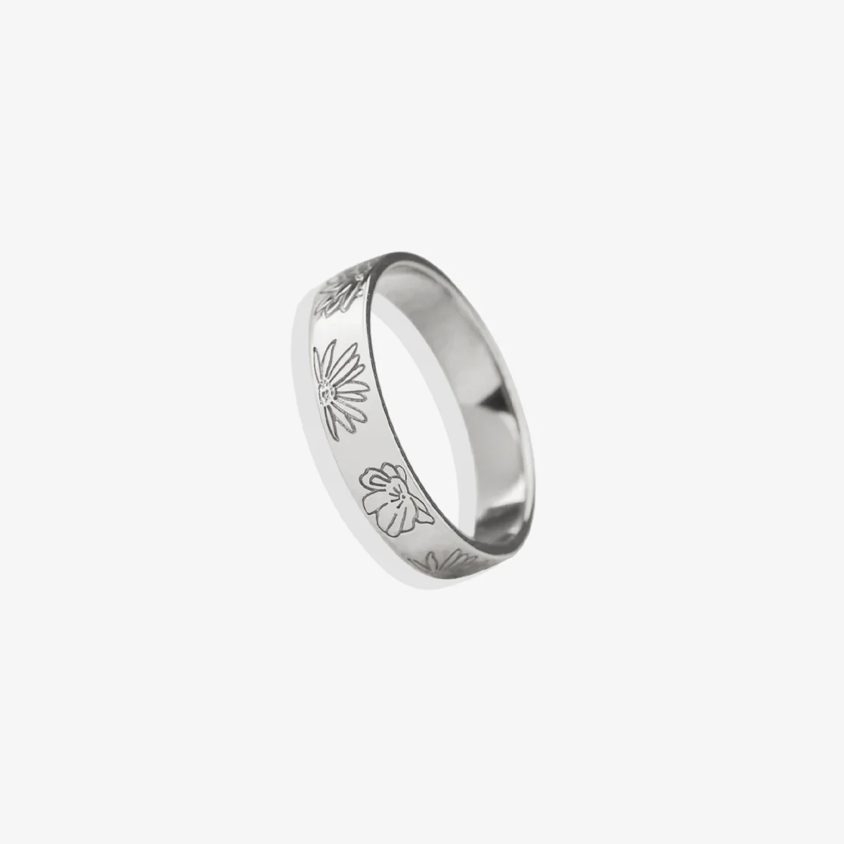 Personalized Stamped Flower Ring - Image 24