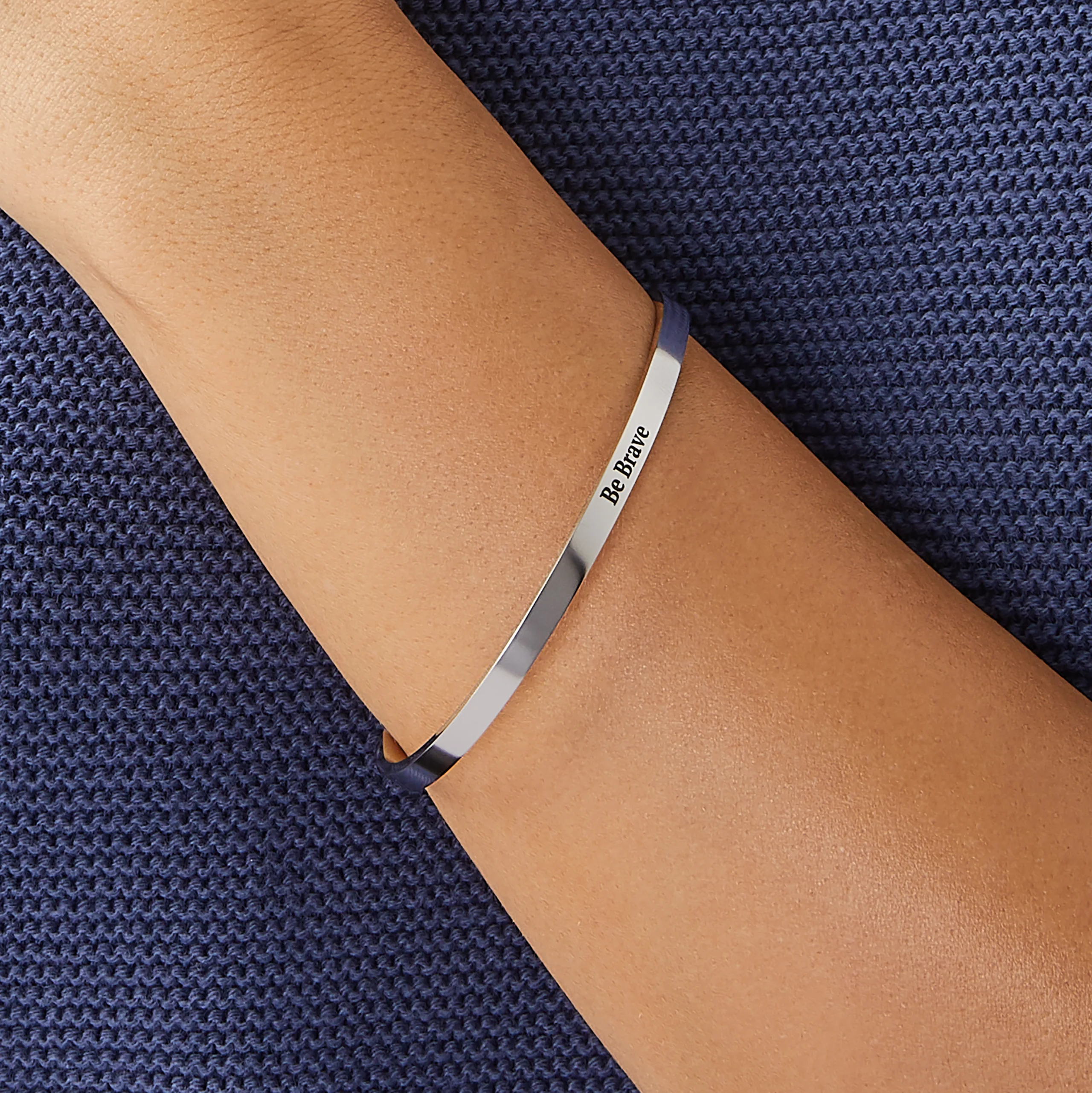 Personalized Thin Cuff Bracelet - Image 6