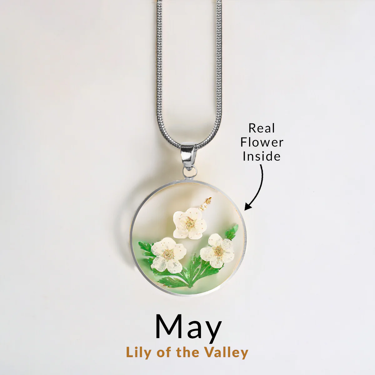 Pressed Birth Flower Necklace - Image 105