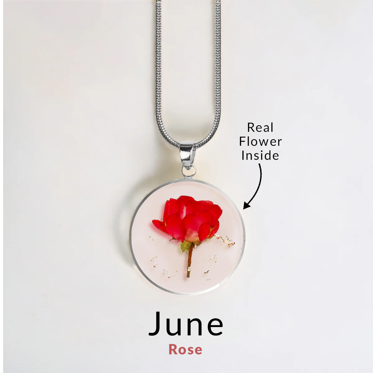 Pressed Birth Flower Necklace - Image 106