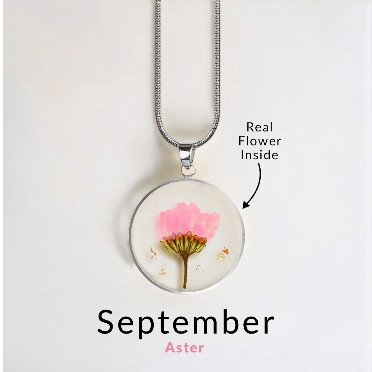 Pressed Birth Flower Necklace - Image 109