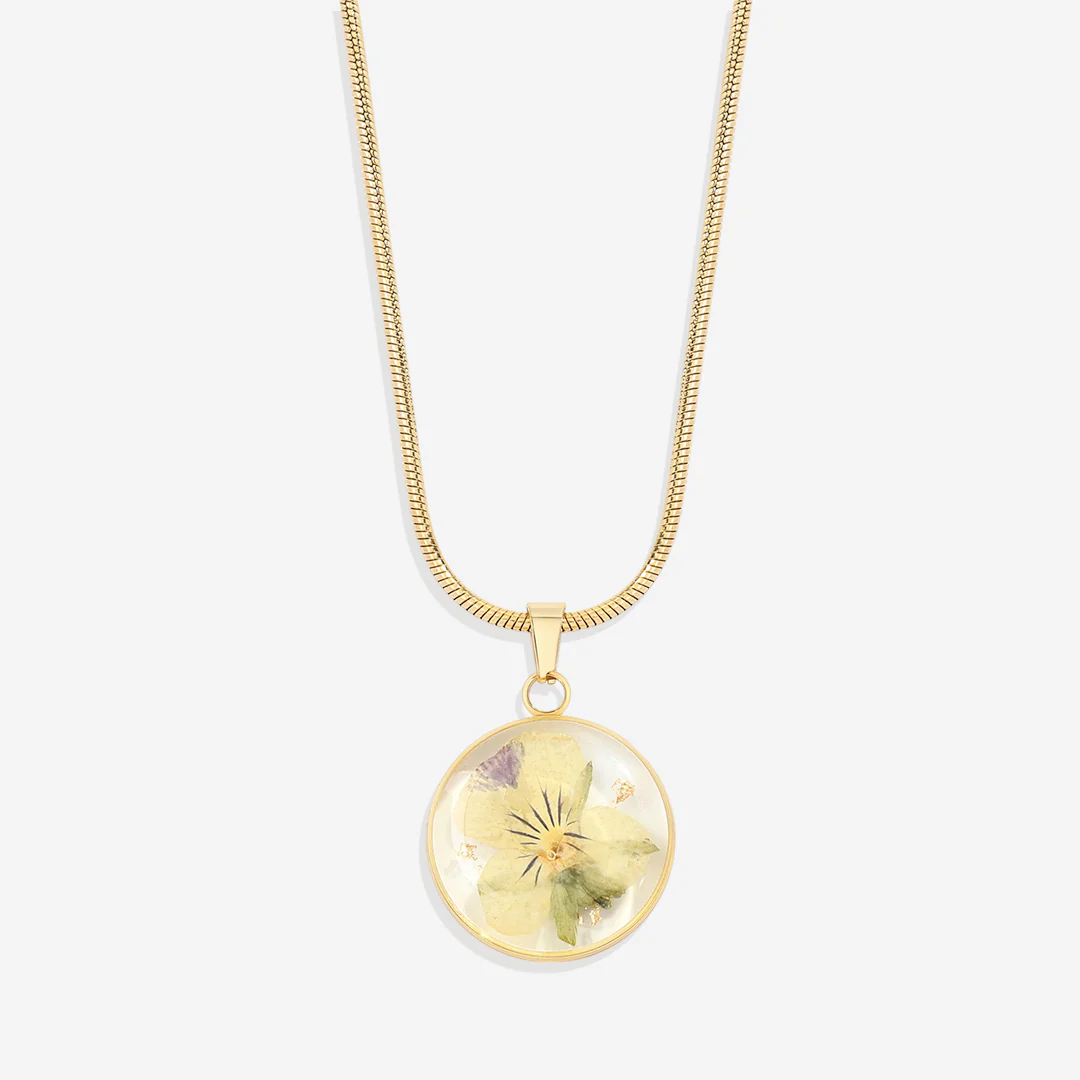 Pressed Birth Flower Necklace - Image 121