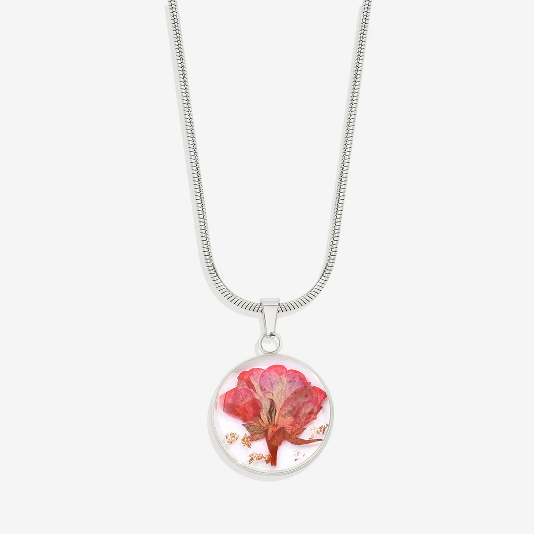 Pressed Birth Flower Necklace - Image 128