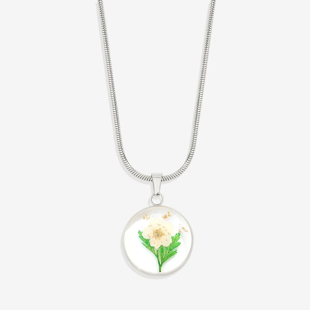 Pressed Birth Flower Necklace - Image 129
