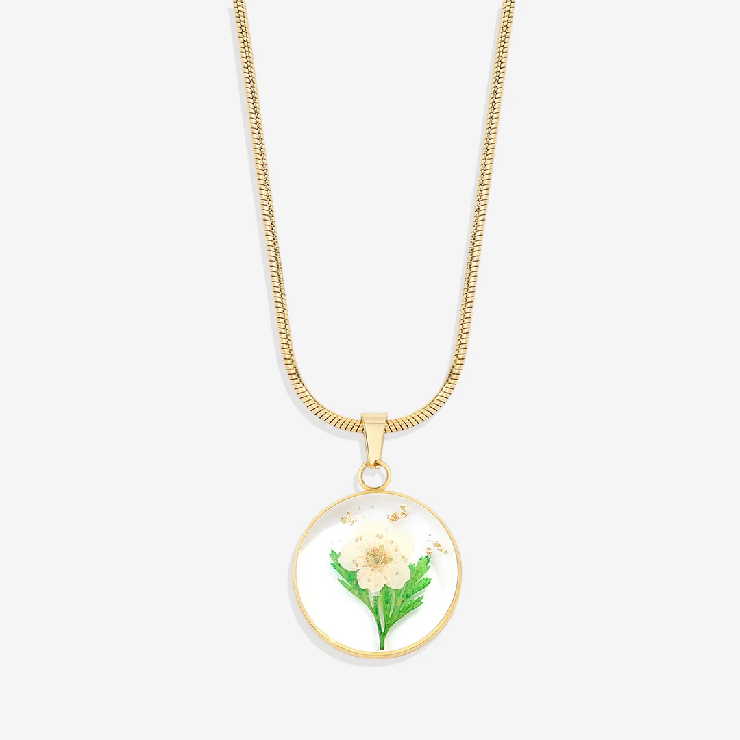 Pressed Birth Flower Necklace - Image 130
