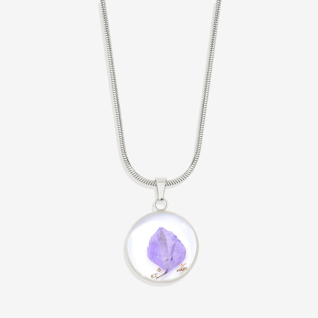 Pressed Birth Flower Necklace - Image 132