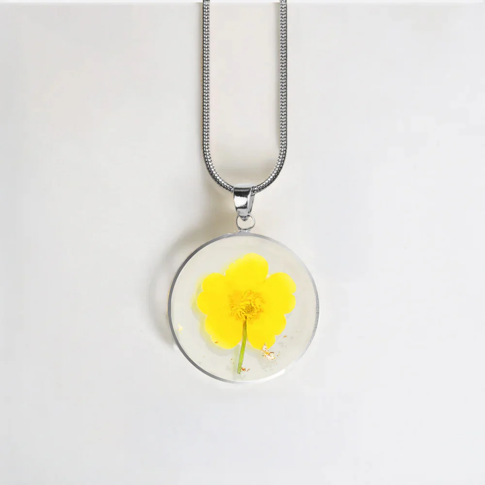 Pressed Birth Flower Necklace - Image 153