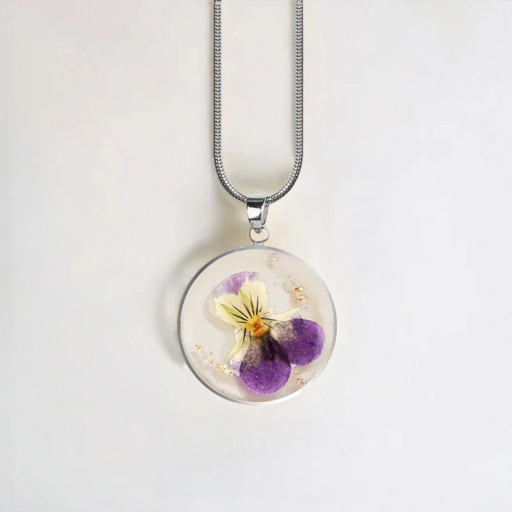Pressed Birth Flower Necklace - Image 154