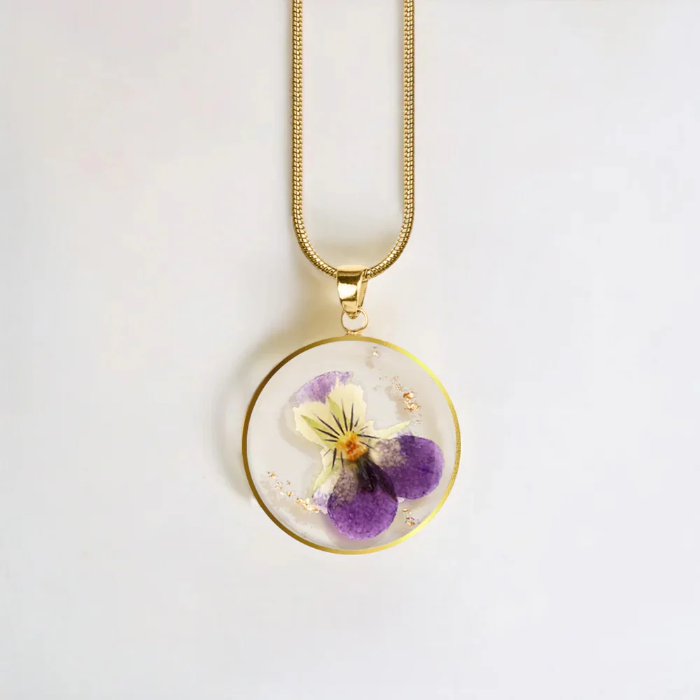Pressed Birth Flower Necklace - Image 163