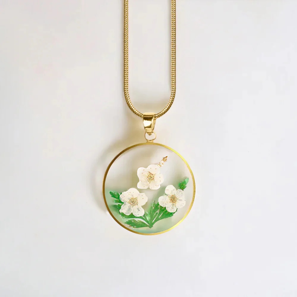 Pressed Birth Flower Necklace - Image 166