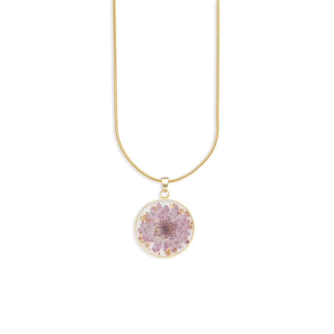 Pressed Birth Flower Necklace - Image 47