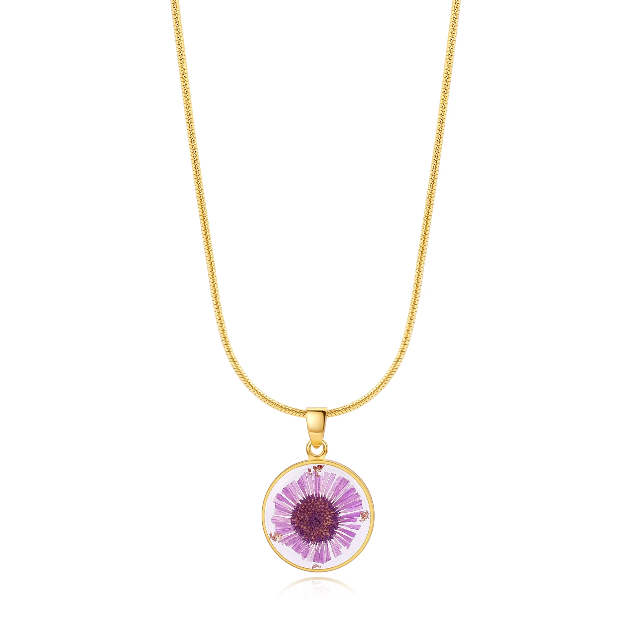 Pressed Birth Flower Necklace - Image 86