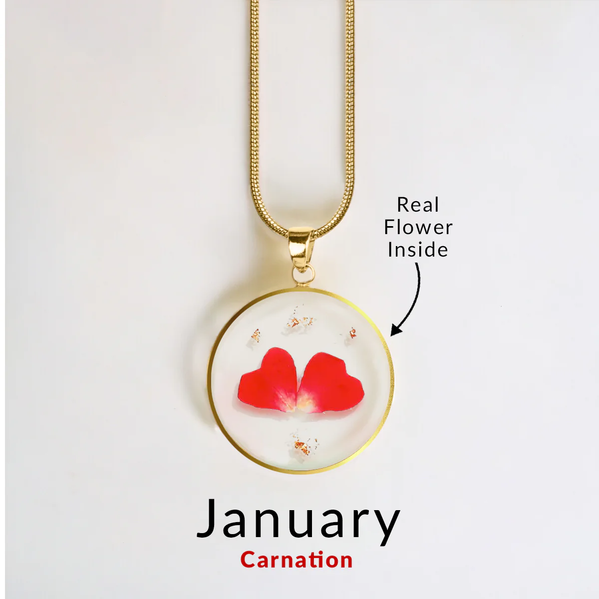 Pressed Birth Flower Necklace - Image 89