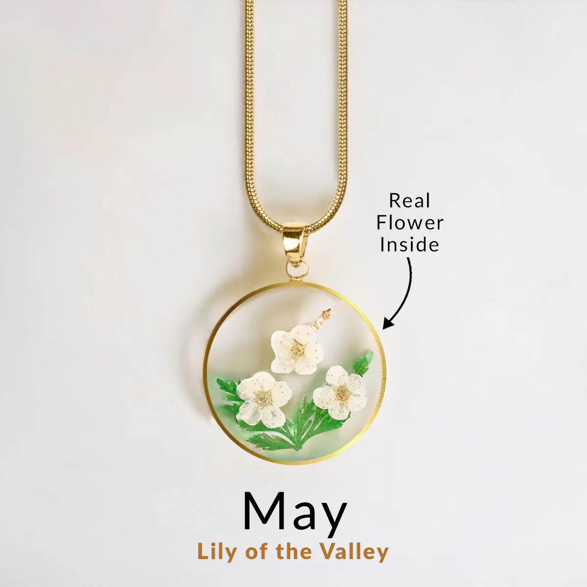 Pressed Birth Flower Necklace - Image 93
