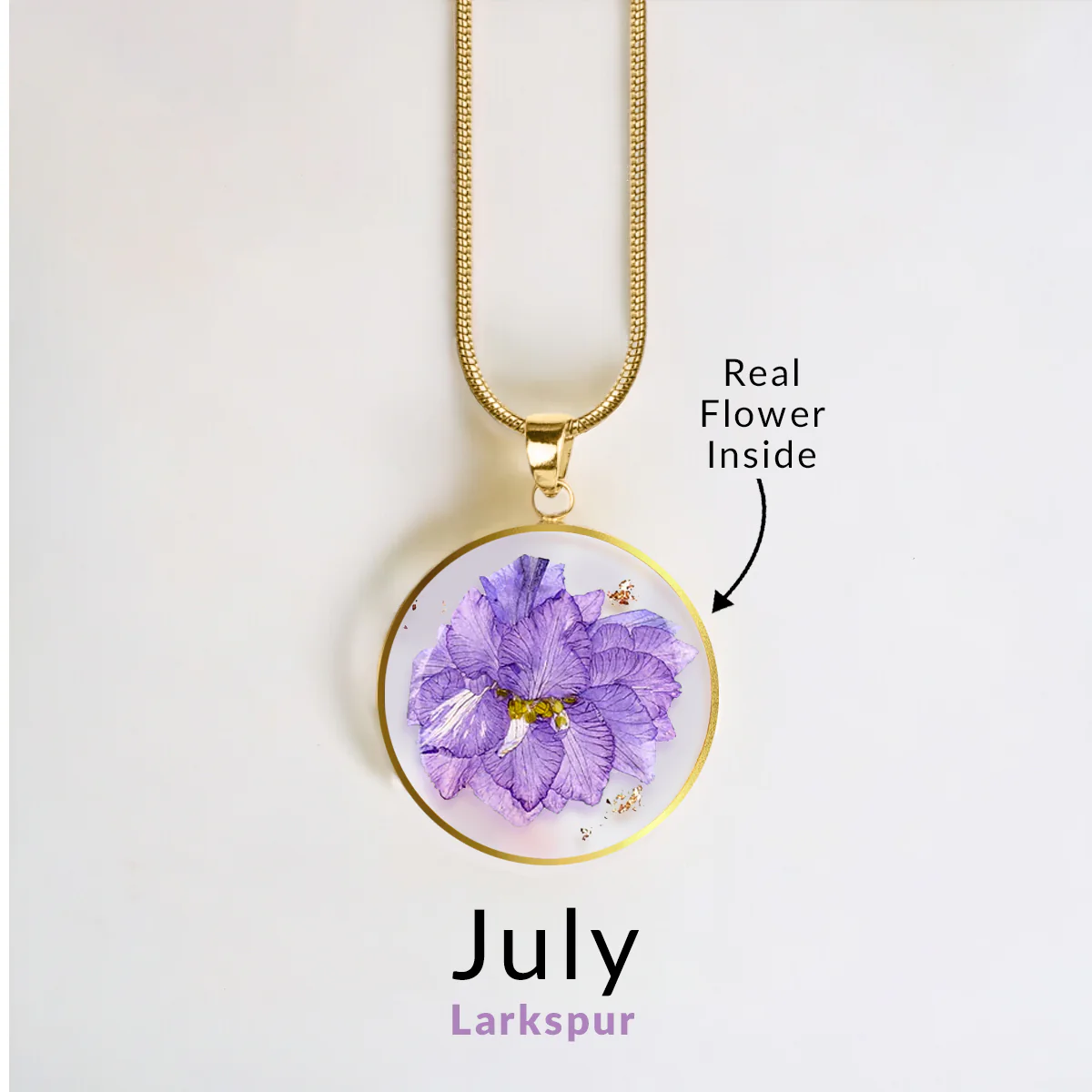 Pressed Birth Flower Necklace - Image 95