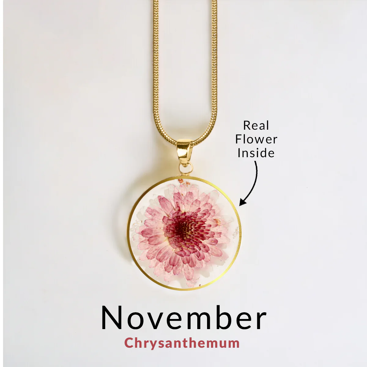 Pressed Birth Flower Necklace - Image 99