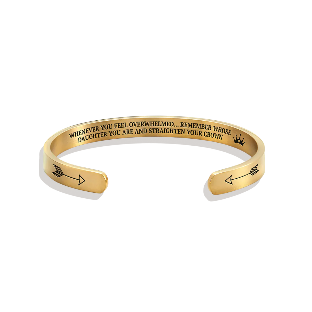 Remember Who You Are and Straighten Your Crown Personalizable Cuff Bracelet - Image 4