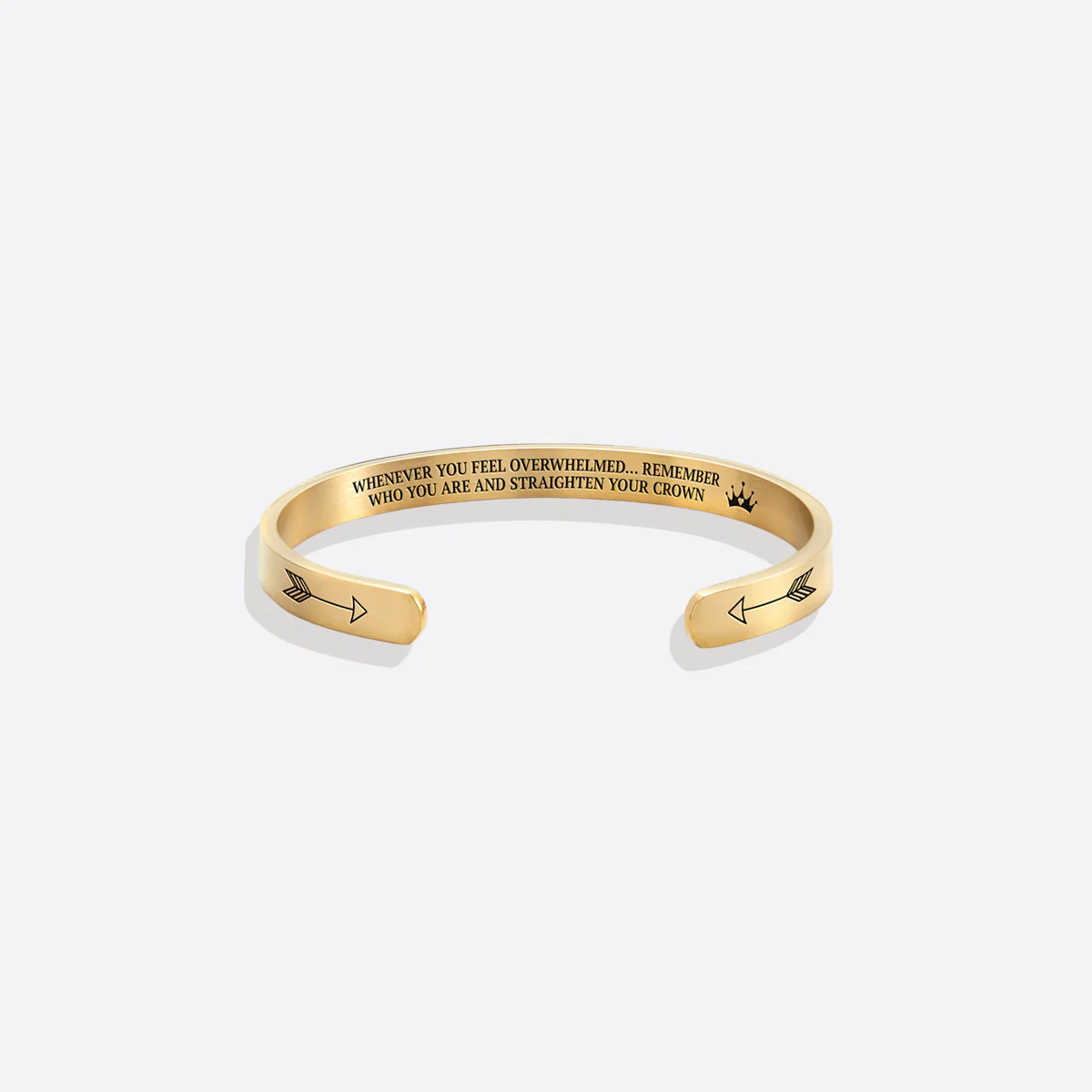 Remember Who You Are and Straighten Your Crown Personalizable Cuff Bracelet - Image 75