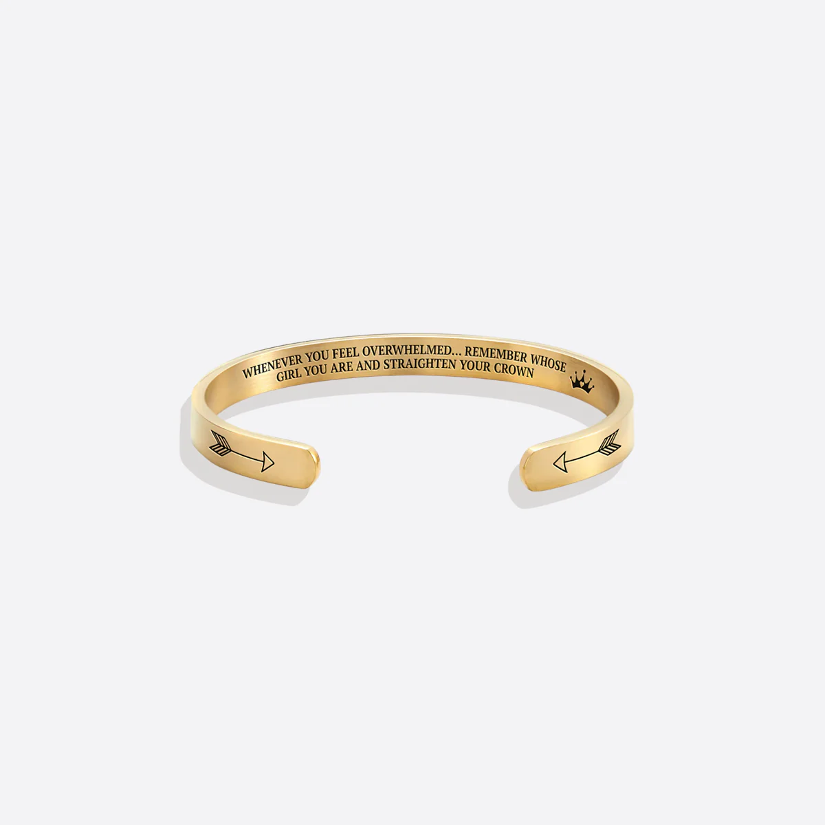 Remember Who You Are and Straighten Your Crown Personalizable Cuff Bracelet - Image 87